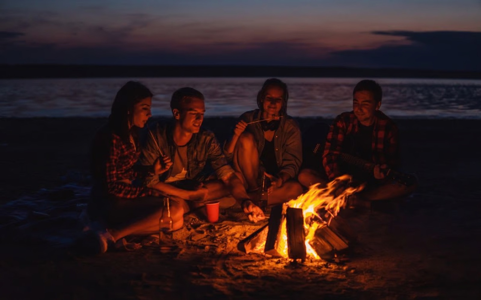 Bonfire pits along Ocean Beach in San Francisco