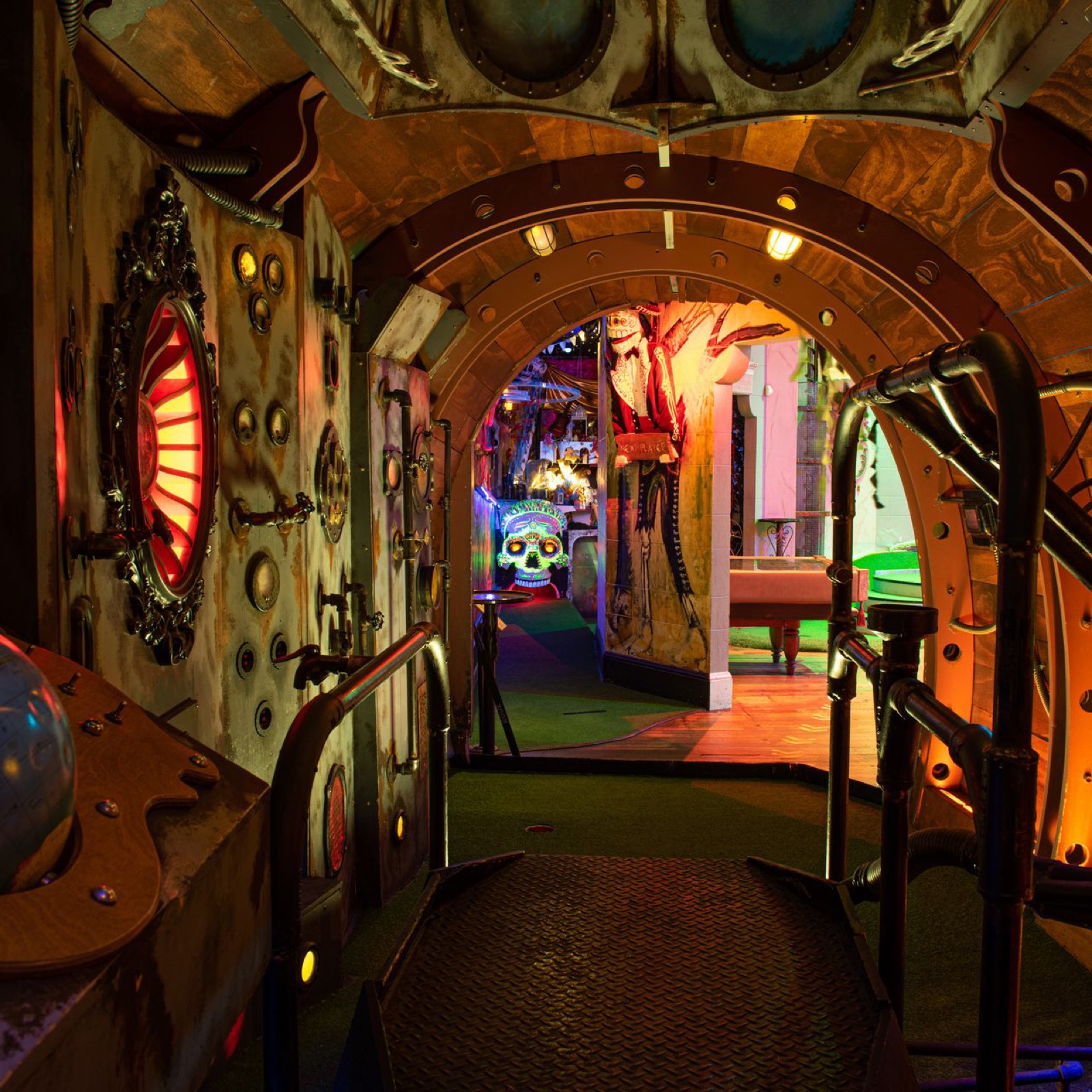 Indoor mini golf course at Urban Putt